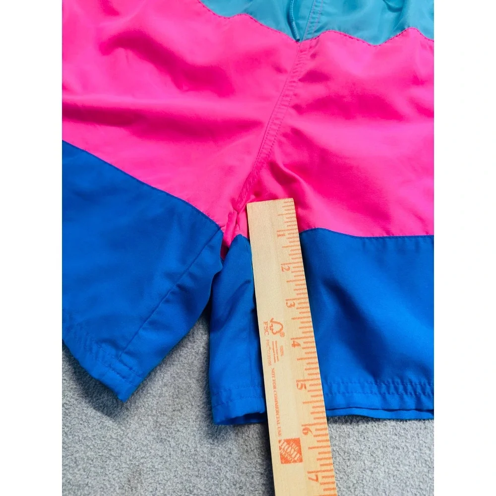 Vineyard Vines Swim Trunks Mens M Pink Blue Colorblock Chappy Board Shorts Pool